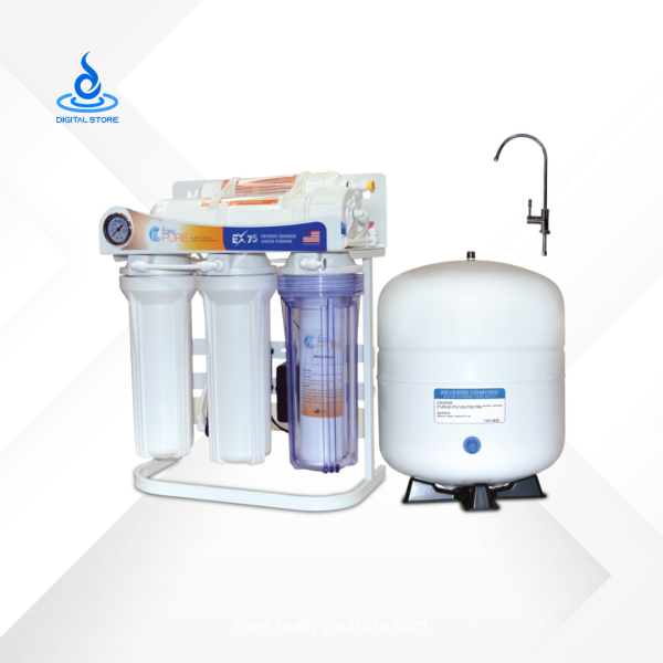 Easy Pure EX-75 5 Stages 75 GPD RO Water Purifier (Stand with Meter)