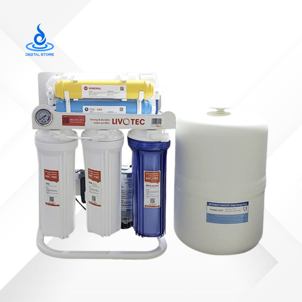 Livotec RO-100SM 6 Stages 100 GPD RO Water Purifier (Stand with Meter) Vietnam