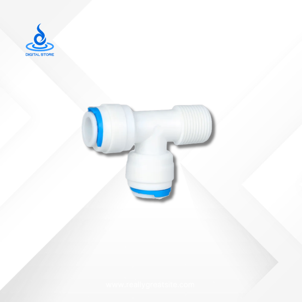 Quick Connector 'T' Type Tube 1/4" ~ Tube 1/4" ~ Thread 1/4"